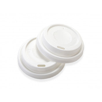 350ml Paper Coffee Cup Single Wall Black with White Sip Lid 10pack