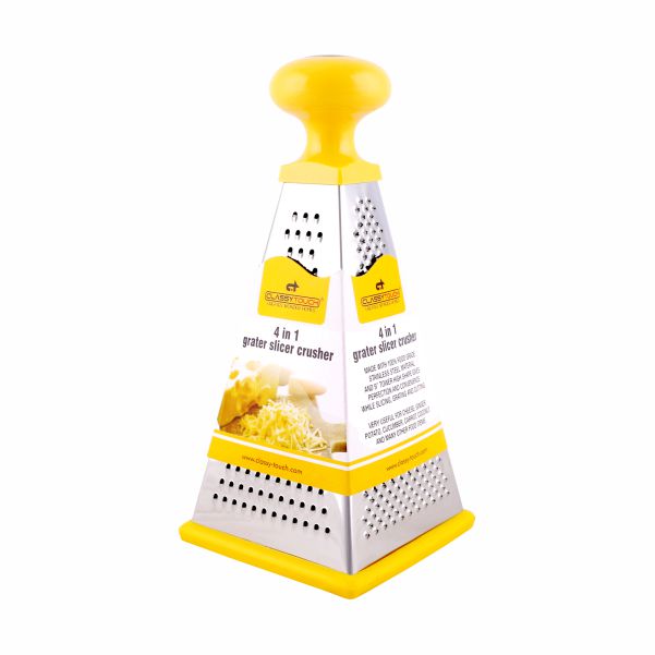 Unique 4 in 1 Grater Slicer Stainless Steel 9Inch