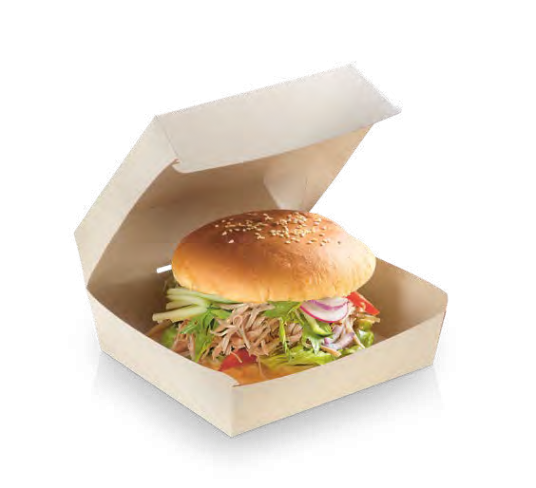 Kraft Paper Food Lunch Burger Box No.120 5pack