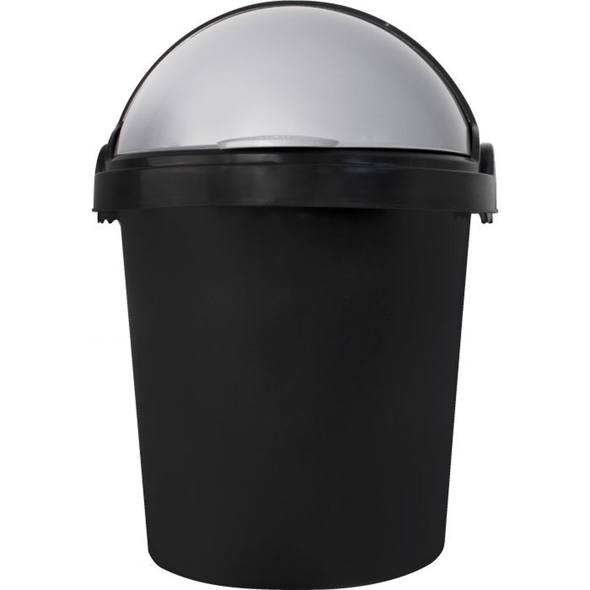 Otima 12L Waste Bin Black with Helmet Flip Top Dome Lid