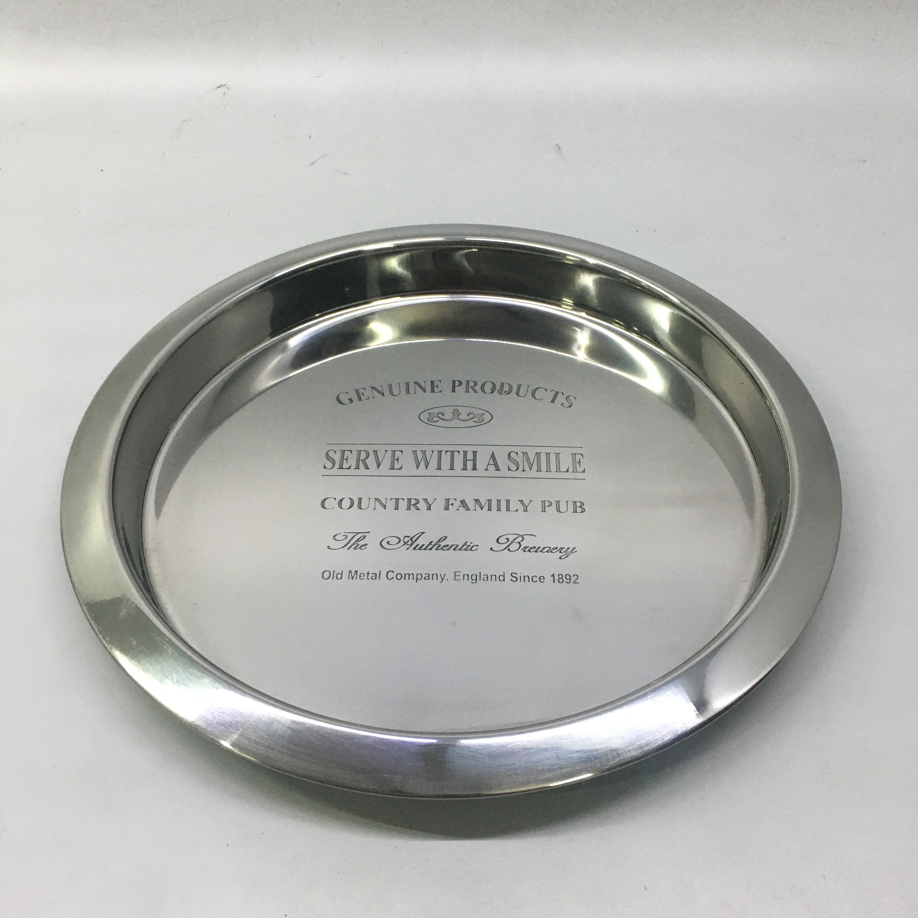 Butler Serving Tray 36cm Round Stainless Steel