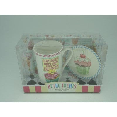 Retro Treat Time 4 Tea Mug Set 14758