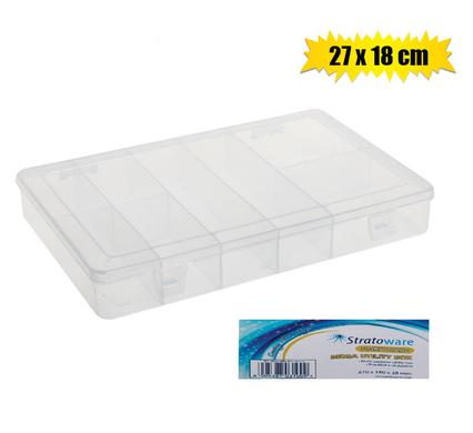 Plastic Utility Mega Box 27x18x3.8cm 8-Compartments
