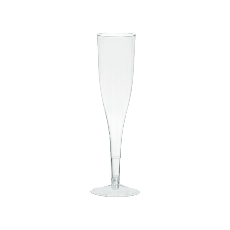 Disposable Party Cup 165ml Fluted Stemmed Champagne with Detachable Base 10pack