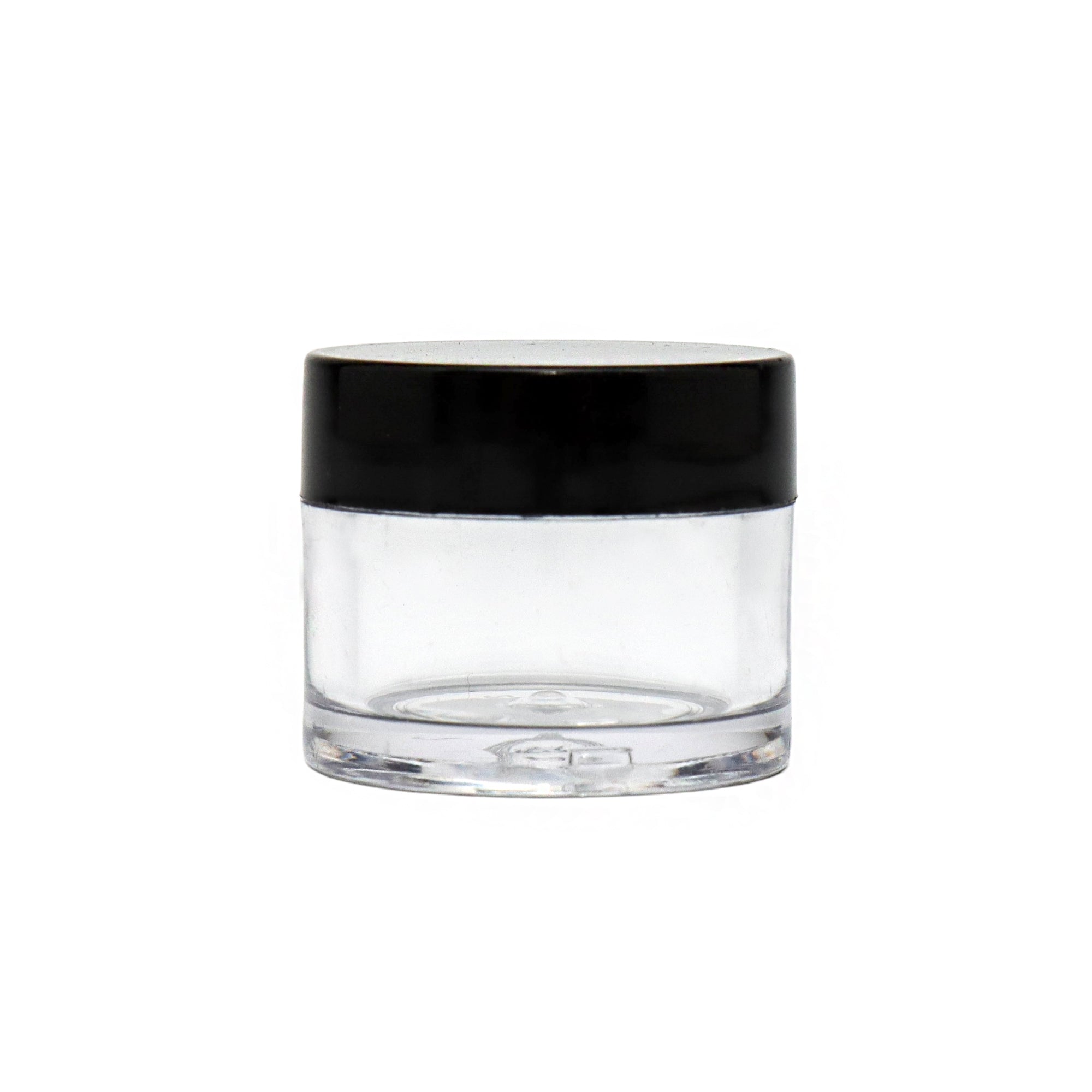 50ml Glass Cosmetic Jar with Silver/Black Lid