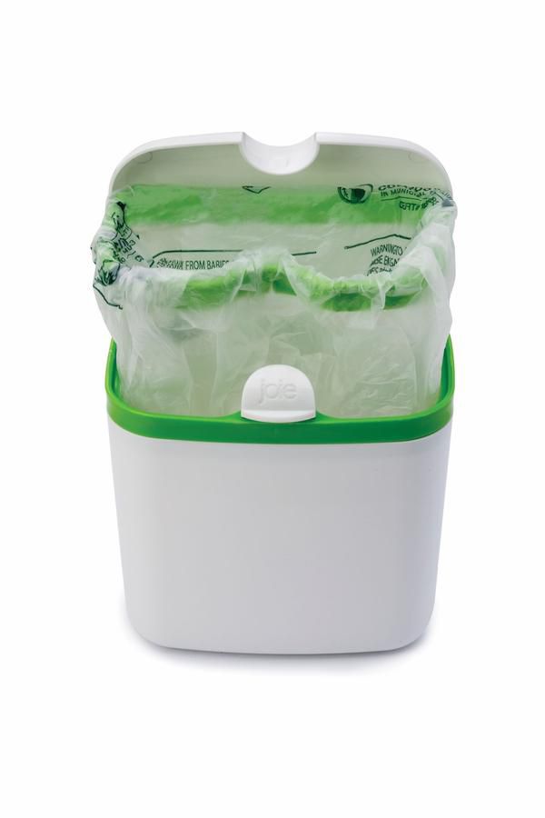 Joie Countertop Compost Bin 2.7L White with Green Stripe 15296