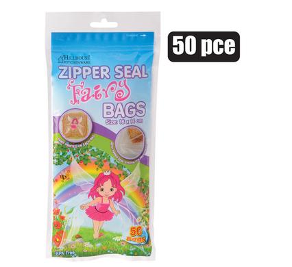 Plastic Bag Disposable Zipper Bad Kids 50 pack 16x14cm