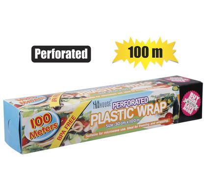 Perforated Plastic Wrap Roll 30cmx100m - Disposable Foilene Separating Sheets