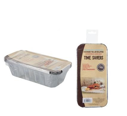 Time Savers Aluminium Foil Baking Container 21x9x5cm 5pack