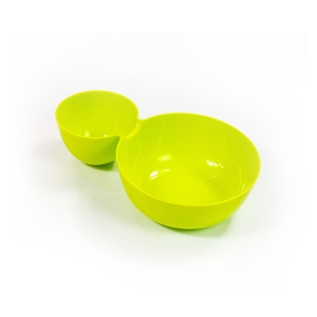 Chip n Dip Snack Bowl Plastic 2 Compartment