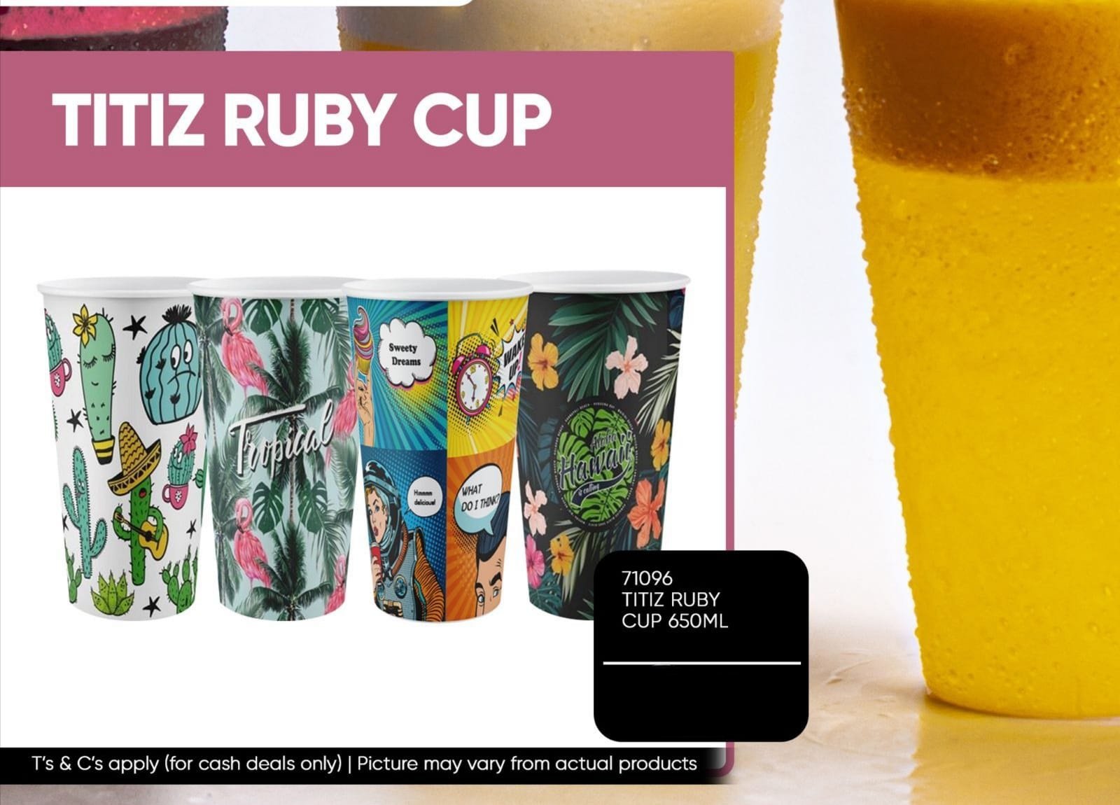 Titiz Ruby Drinking Tumbler Cup 650ml Ap 9121