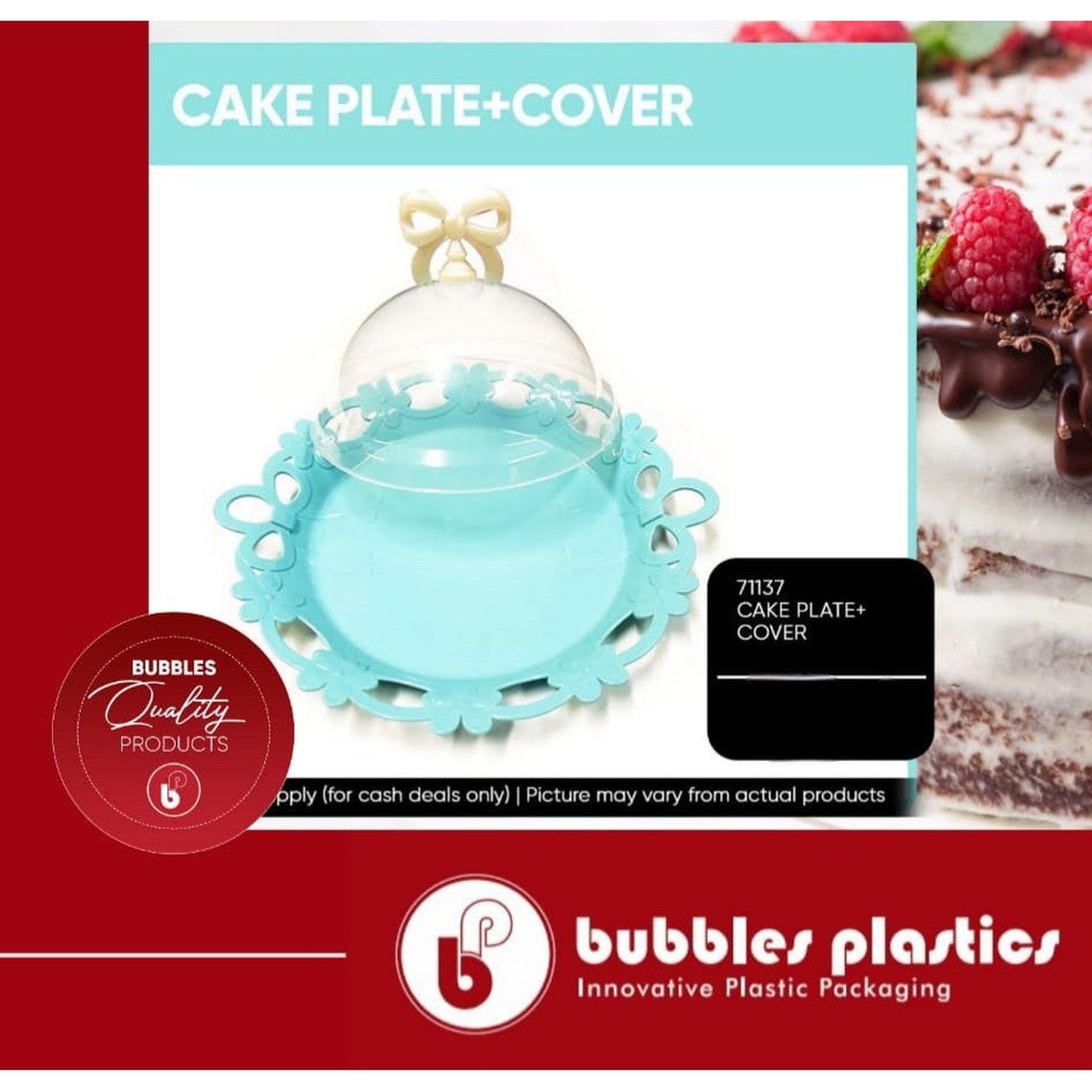 Patisserie Cake Plate with Dome Cover D31cm