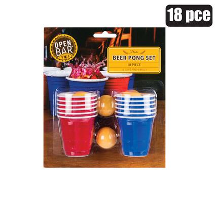 Plastic Party Picnic Cup - Mini Ping Pong Game with 18 Cups with Balls