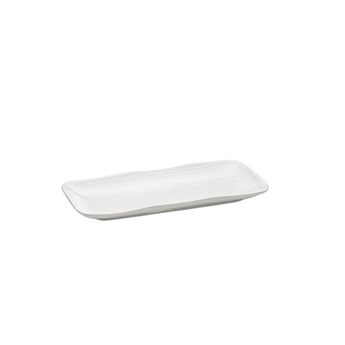 Ceramic Serving Platter Rectangular Linen 33x16x3cm SGN2074