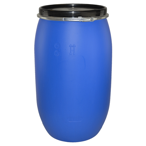 100L Plastic Drum Open Head with Clip on Clamp Lid