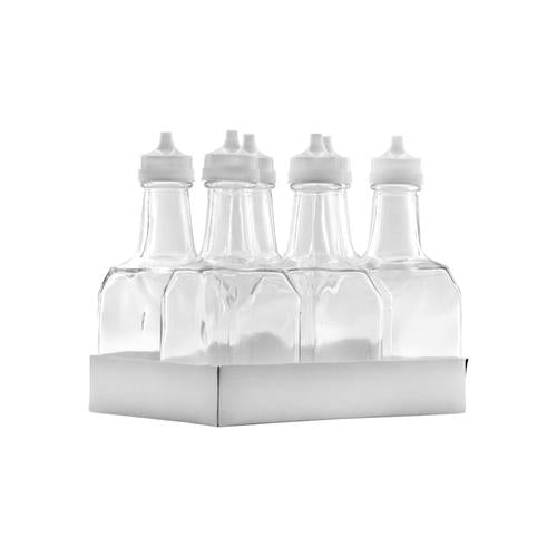 Bottle Glass 250ml Oil Vinegar Square with Lid