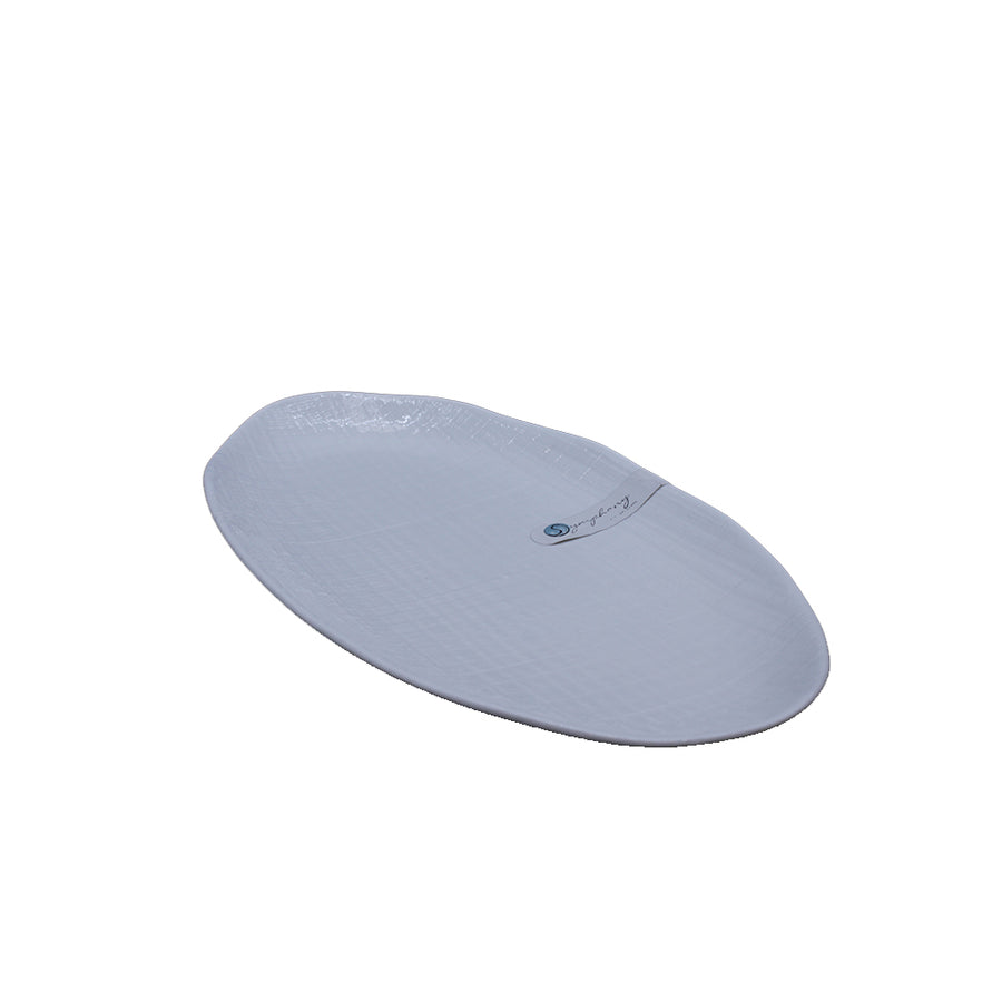 Ceramic Serving Oval Platter Linen  30x15.5x2.5cm SGN2075
