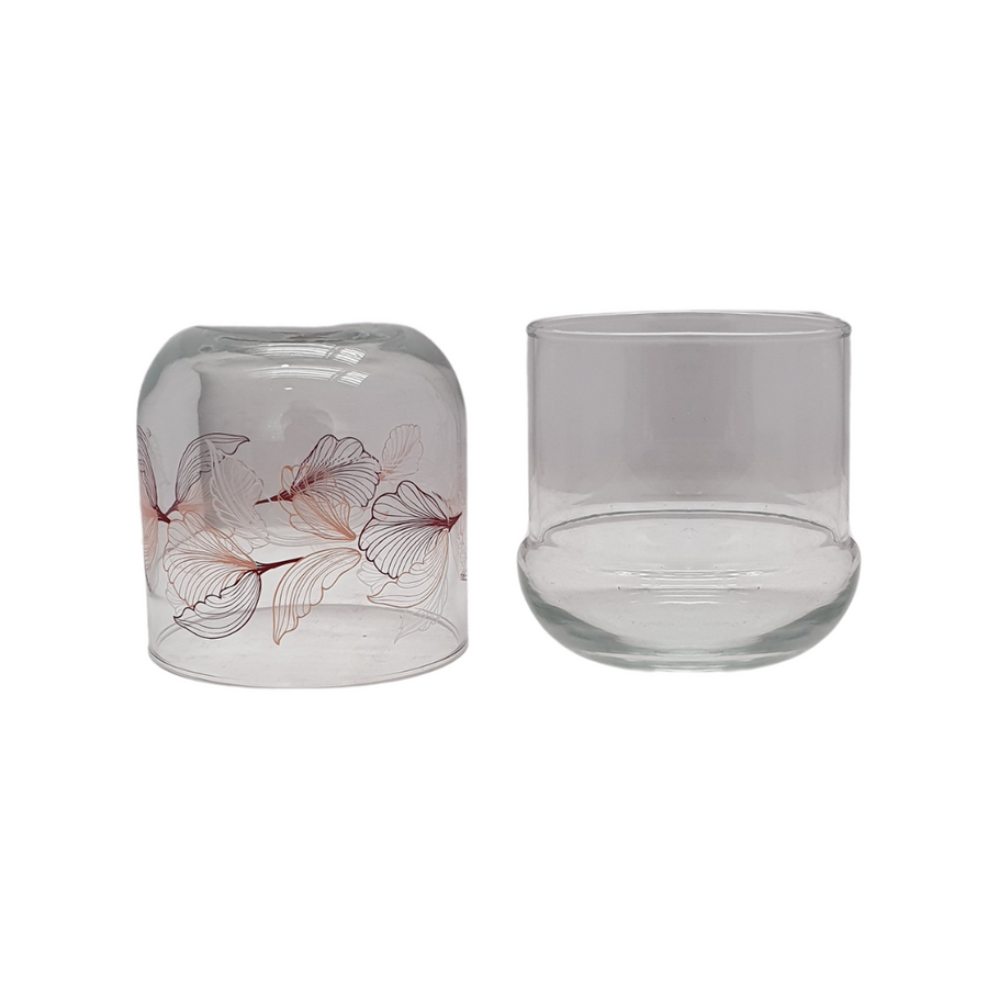 LAV Patisserie Glass Dome Jar 380ml Lalin Flower Jar SGN2388