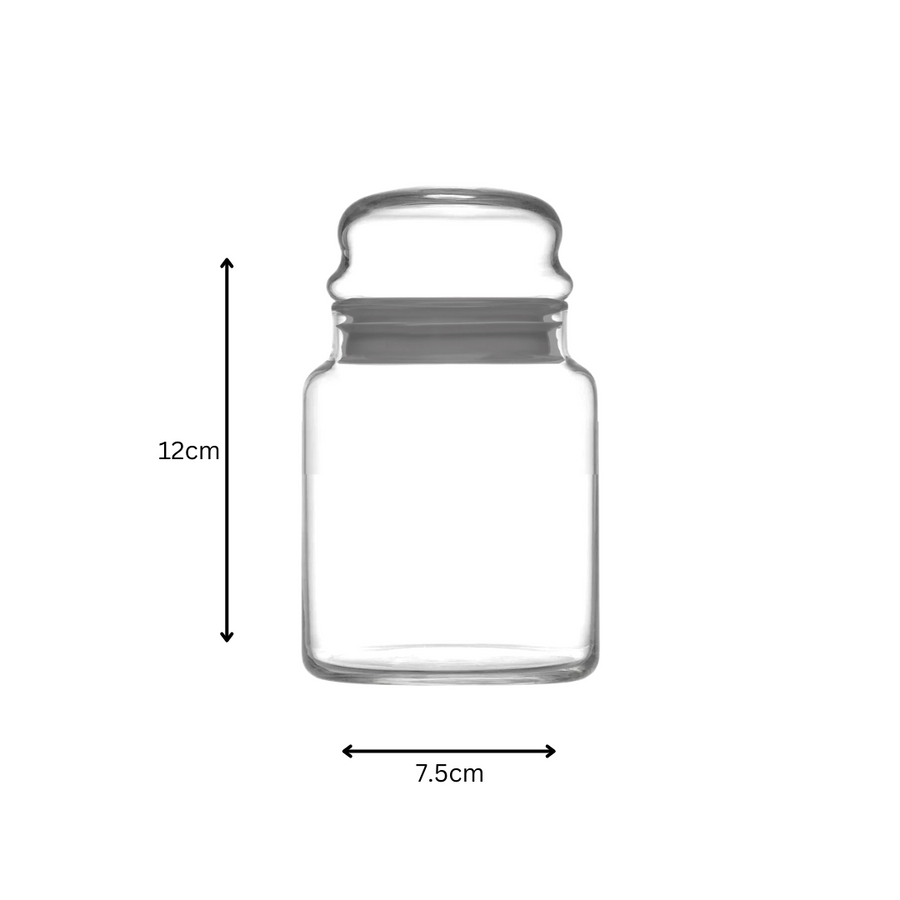 LAV Glass Canister Jar 290ml with Grey Lid SGN2390