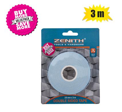 Zenith Double Sided Tape 18x3000mm