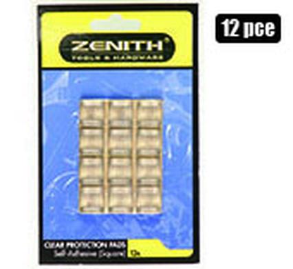 Zenith Clear Adhesive Protection Pads Square 12pcs