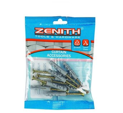 Zenith Curtain Plugs with Screw 10pcs