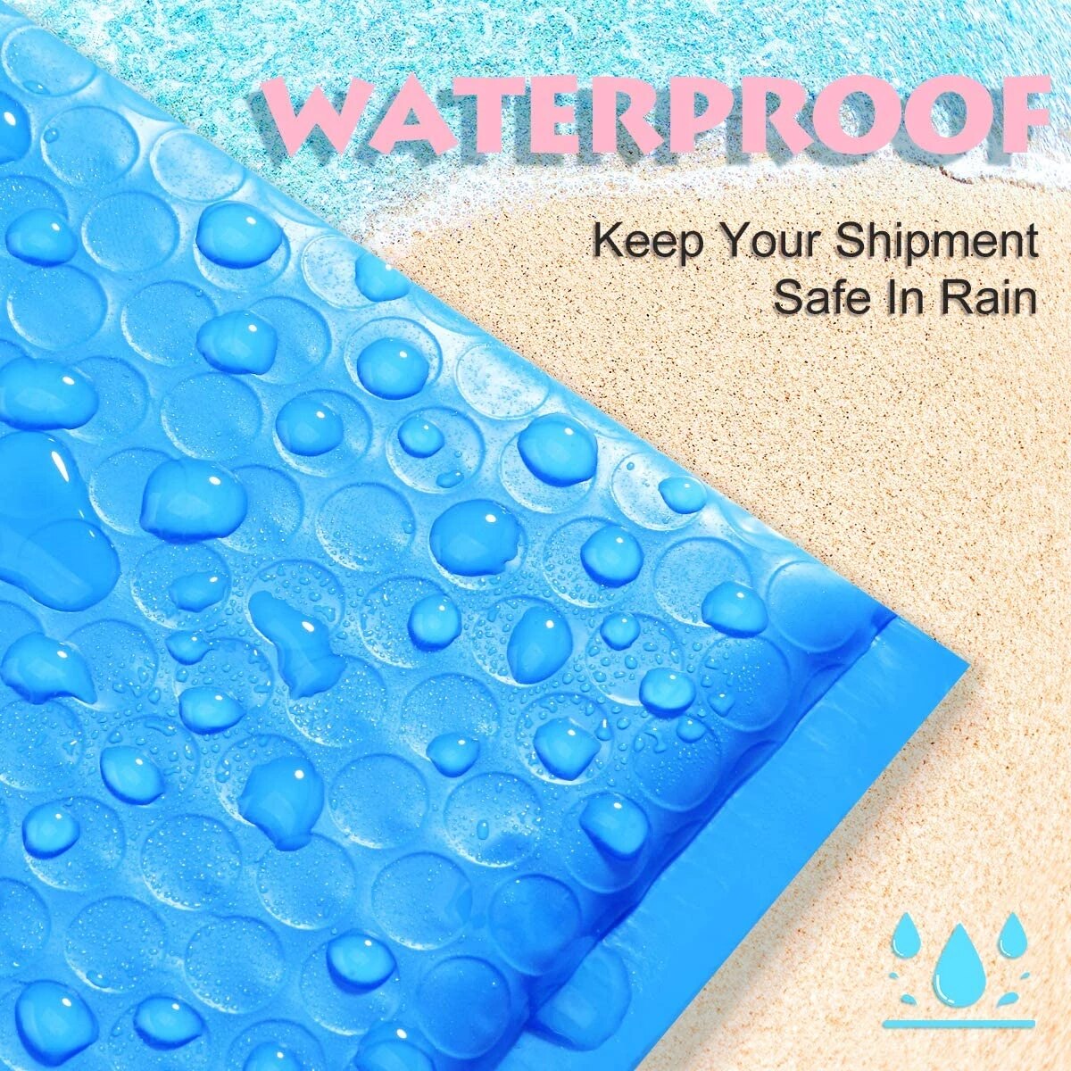 Bubble Pouch Mailer Bag Self-Seal Padded Envelope Blue 38x43cm