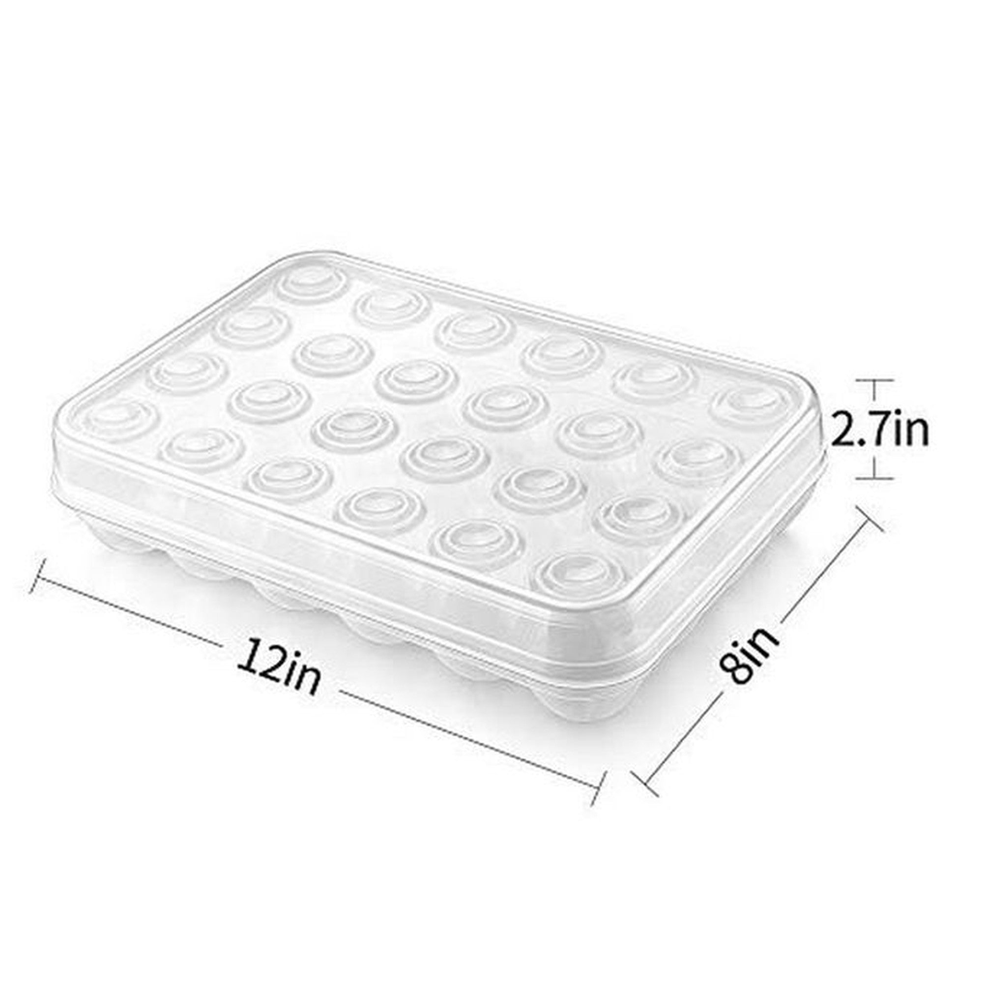 Plastic Egg Storage Tray Holder 24-Grid Clamshell Box Formosa