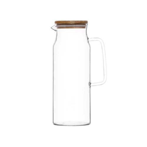 LAV Glass Water Jug 1.2L with Wood Lid SGN1940