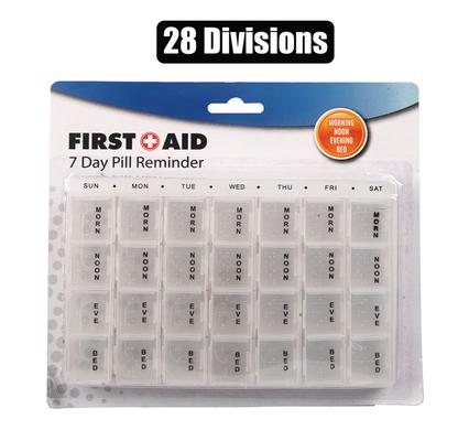 Pill Reminder Container  28-Grid Compartments