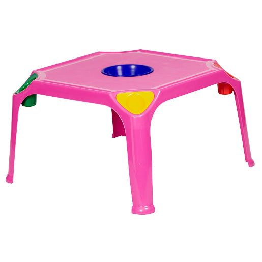 Kiddies Plastic Table With Hole Assorted Color