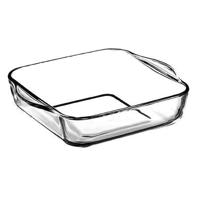 Borcam Glass Baker Tray Square with handle 21.5x5.9cm 4004