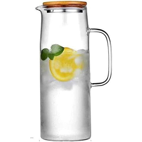 LAV Glass Water Jug 1.2L with Wood Lid SGN1940