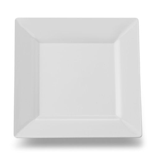 Plastic Square Side Plate - Miss Molly Picnic Party  6pack Clear / White 16cm