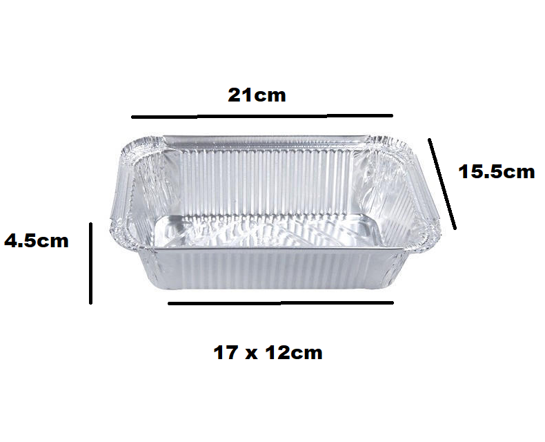 4153 Large Foil Take-Away Container 