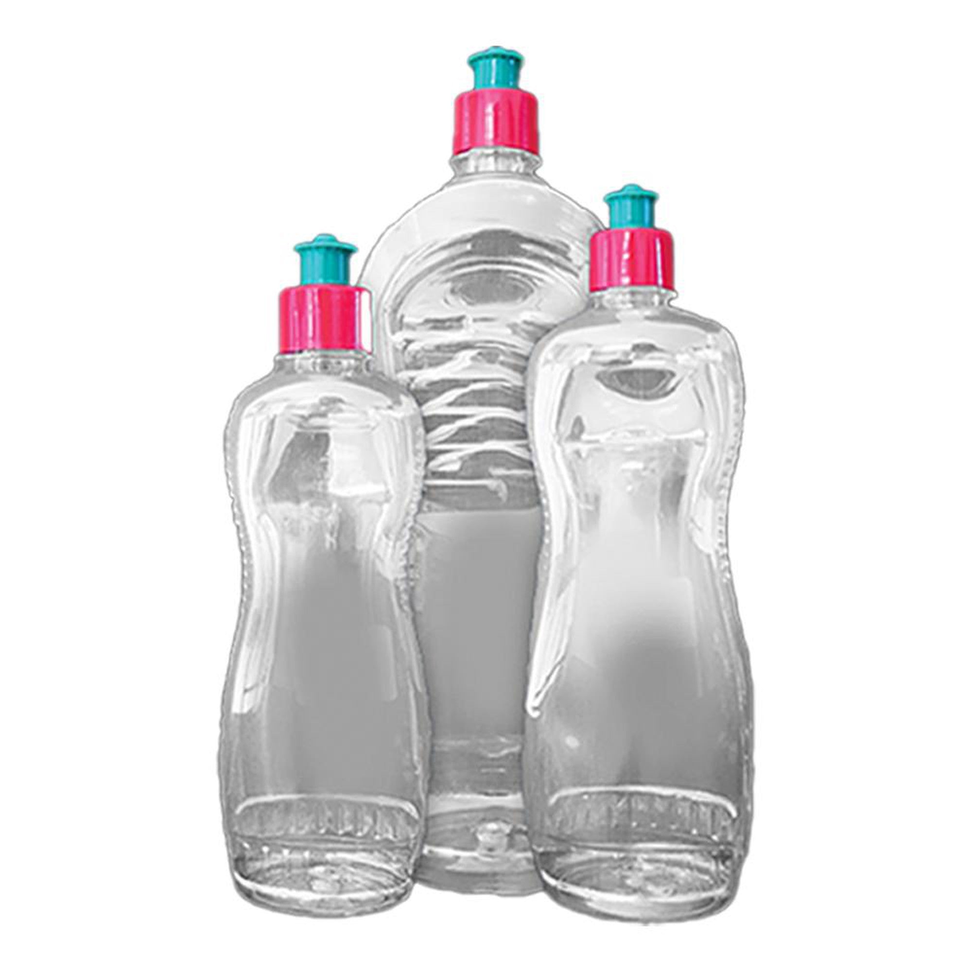 400ml PET Plastic Squeeze Dishwasher Bottle Clear BOT019