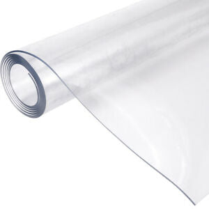 PVC Table Cover Clear with Print 1.37x1m Sheeting