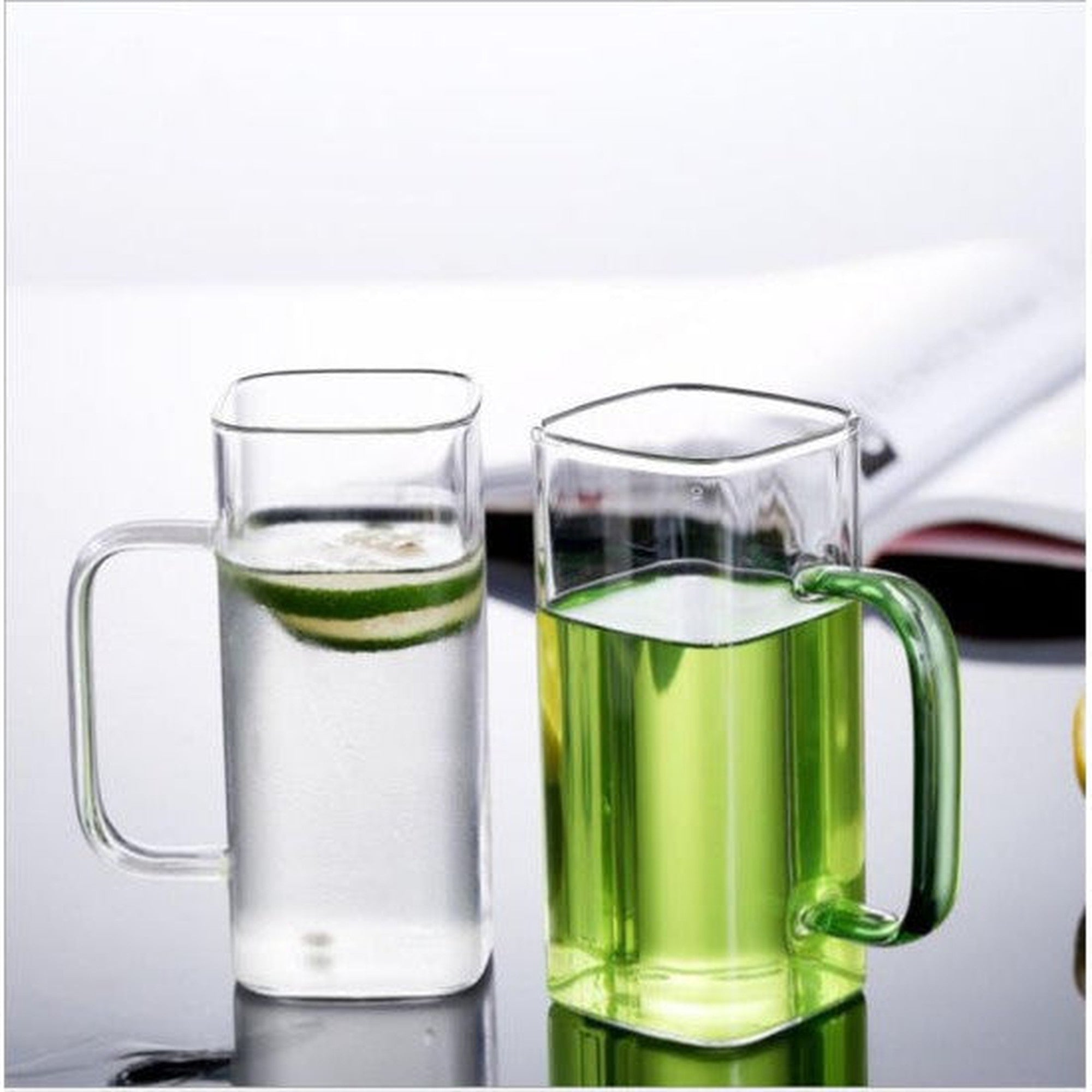 Glass Drinking Mug 370ml Borosilicate with Handle