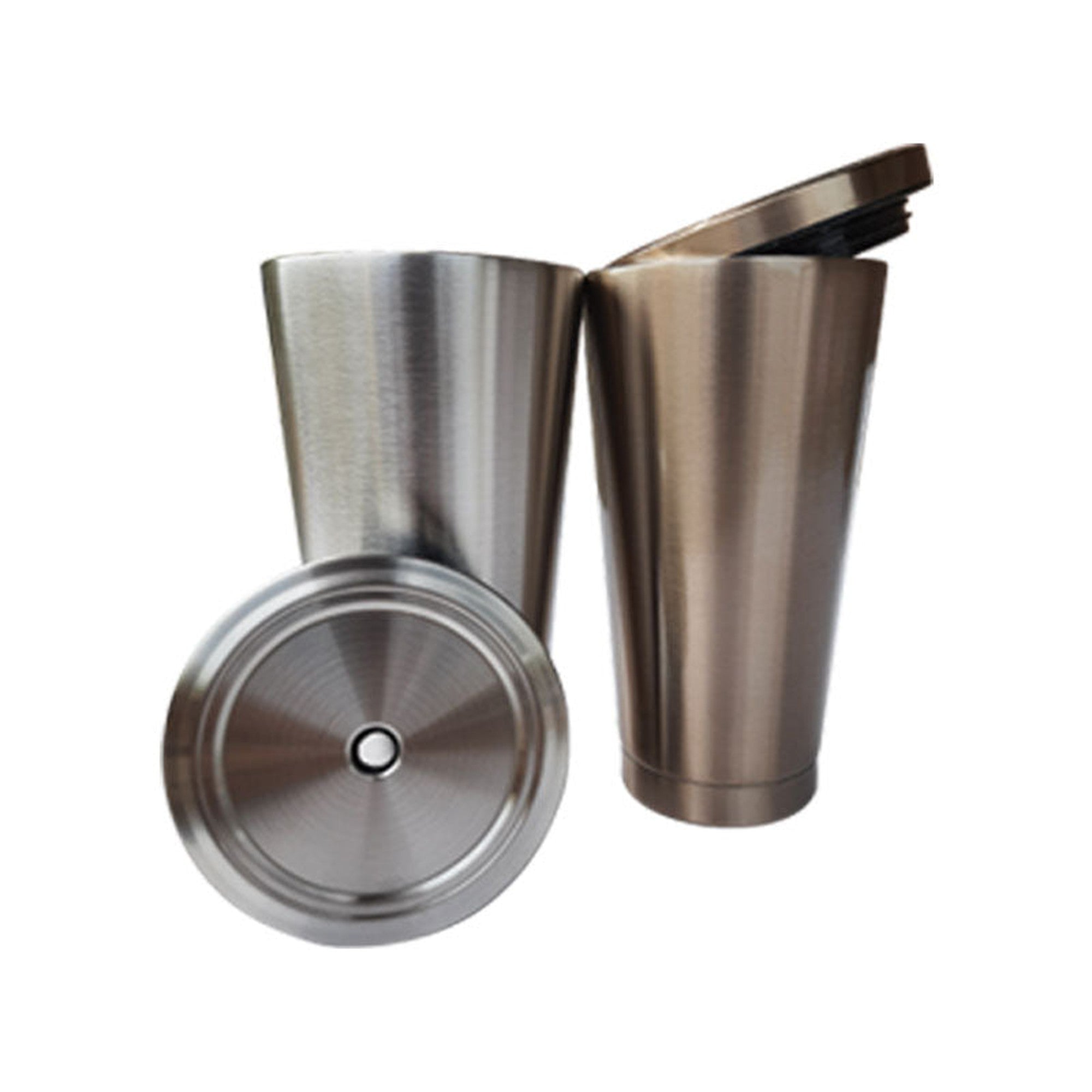 Thermal Vacuum Flask 18x8x5cm with Lid & Straw Stainless Steel