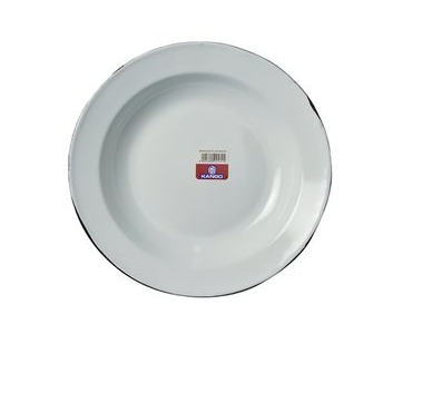 Enamel Soup Plate White 24cm