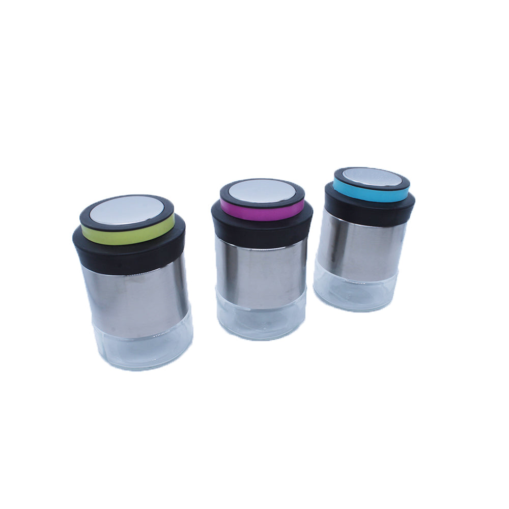 Glass Canister Set 3Pcs Set 15cm SGN735