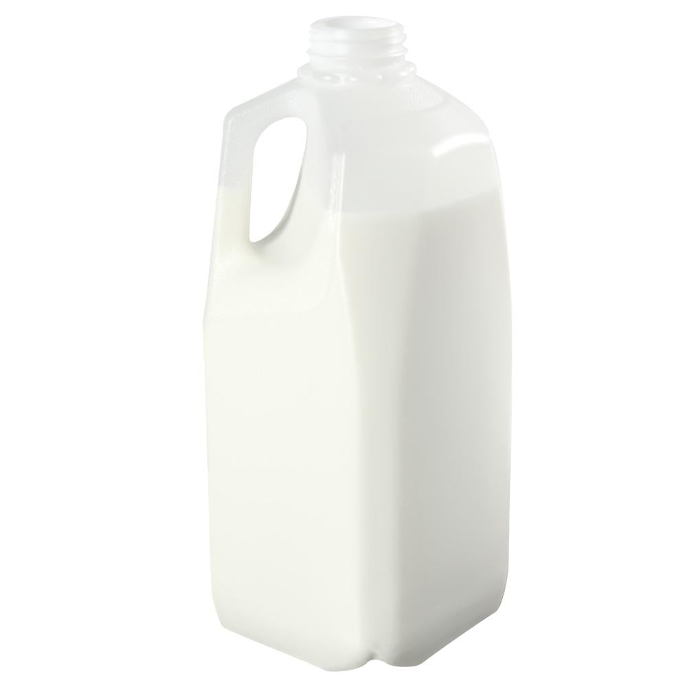 2L Plastic Milk Jug Bottle Natural with Lid