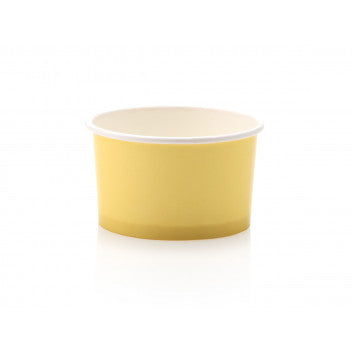 Ice Cream Paper Cups 150ml Vintage Tubs Pastel Yellow  10pack
