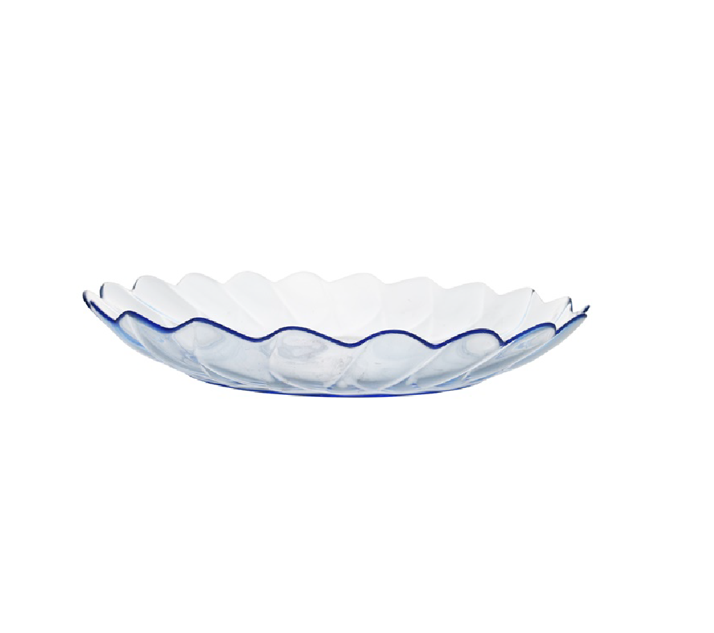 Pasabahce Glass Serving Platter Oval Blue Glass 28.5x24x4cm 40343