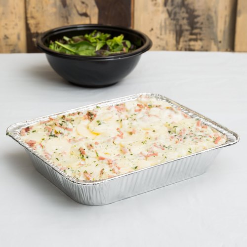 Aluminum Foil Takeaway Container Disposable 4283P with Poly PVC Lid Card Lid B4283 1pc