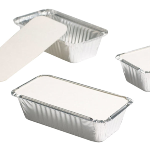 Aluminum Foil Takeaway Container Disposable 4283P with Poly PVC Lid Card Lid B4283 1pc