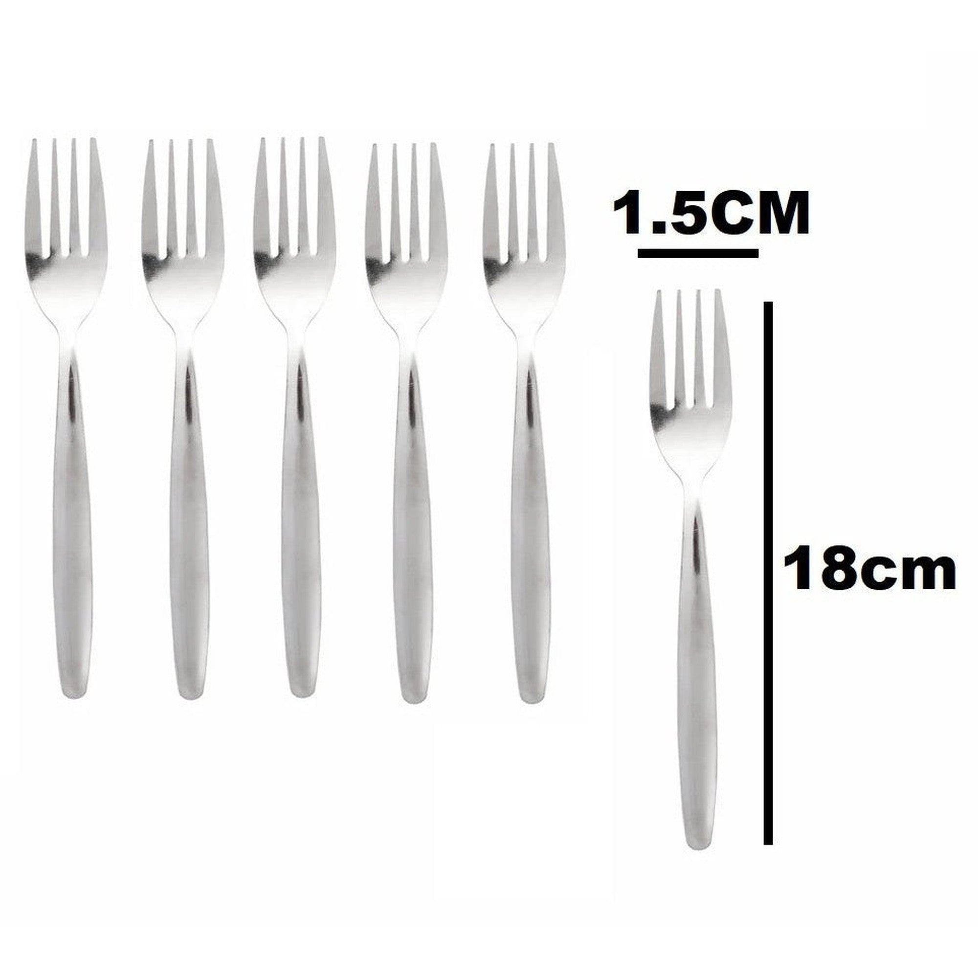 Stainless Steel Dessert Forks Austwind 18cm 6pack