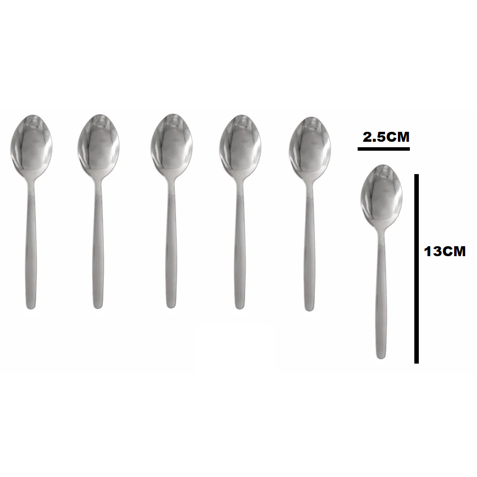 Stainless Steel Teaspoons 13cm Austwind 6pack