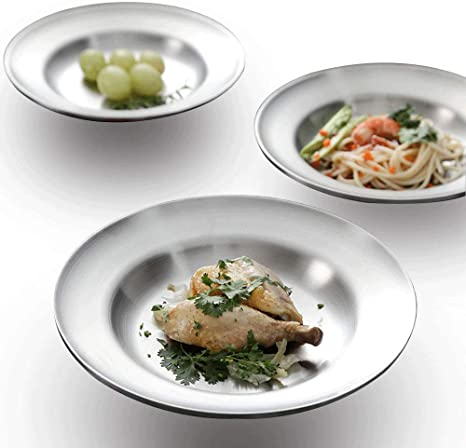 Stainless Steel Dinner Serving Plate 22cm K0023