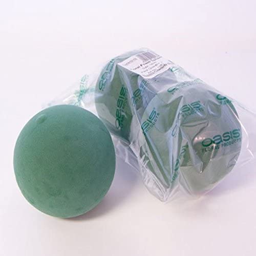 Oasis Party Balls 16cm Sphere Green Floral Foam Each